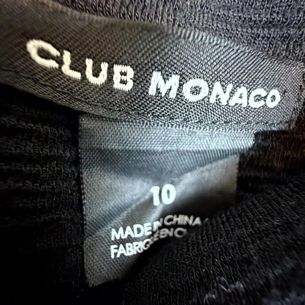 Club Monaco Knit Skirt Womens 10 Black Capsule Office Basics Neutral‎ Stretch